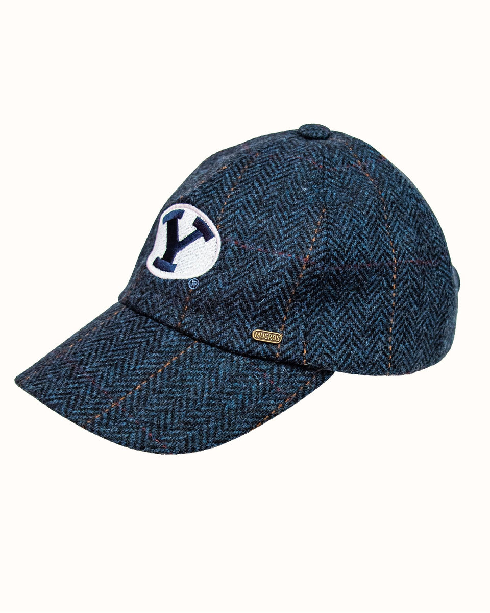 BYU Navy Herringbone Wool Baseball Cap | Collegiate Couture
