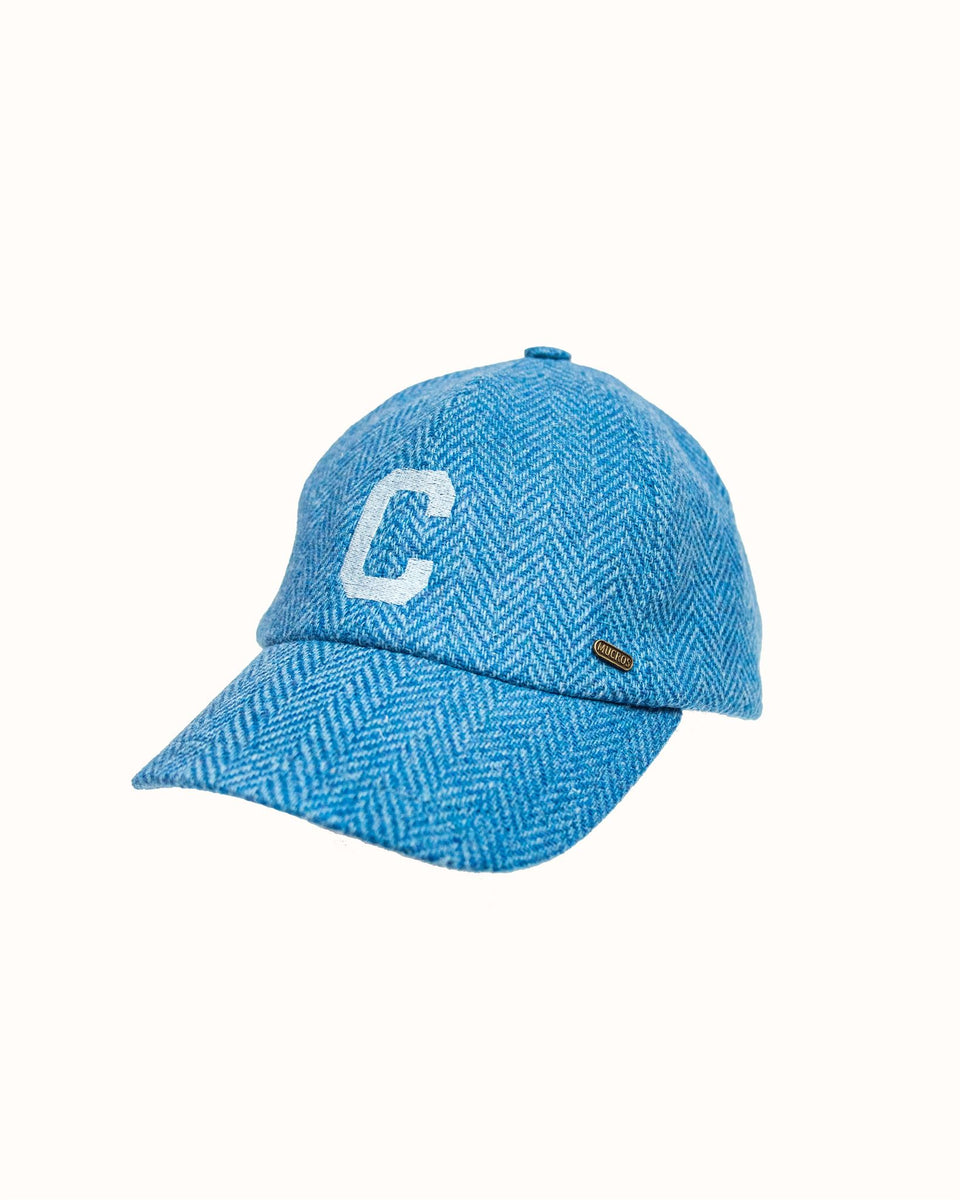 Columbia University Light Blue Herringbone Wool Baseball Cap