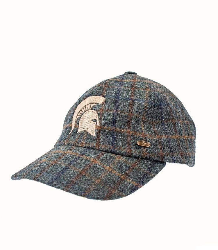 Michigan State University Men’s Fitted Olive/Grey Plaid Wool Baseball Cap
