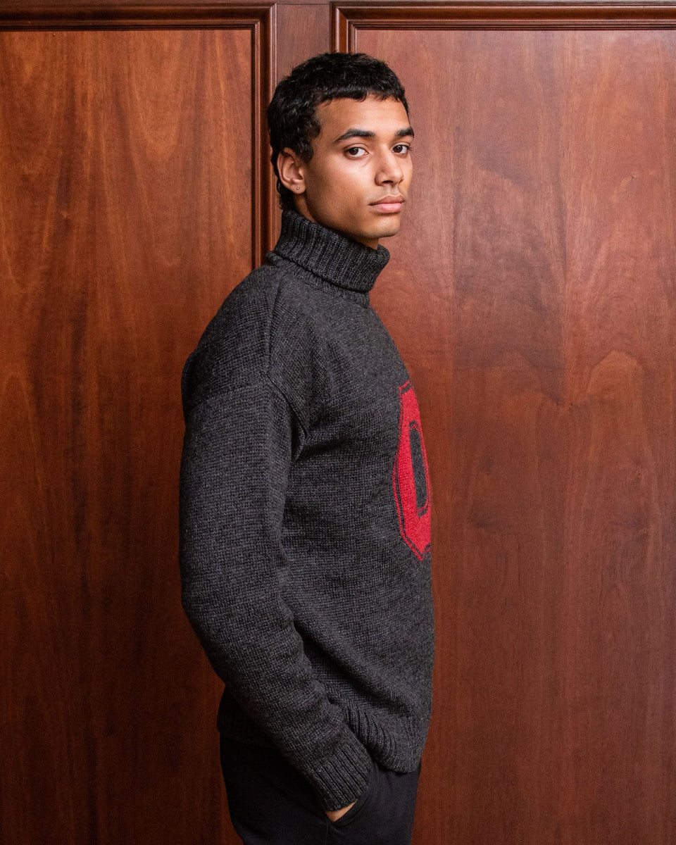 Ohio State University Men's Merino Wool Roll-Neck Sweater