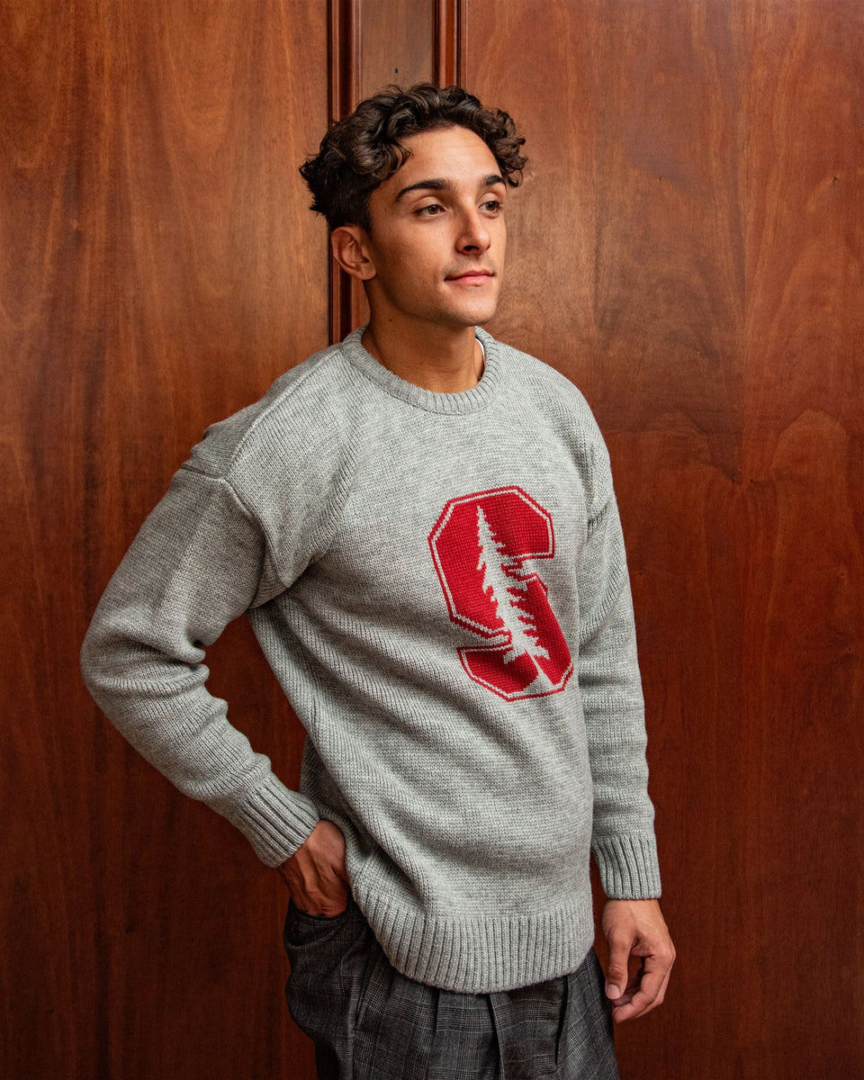 Stanford University Men s Merino Wool Submariner Crew Neck Sweater