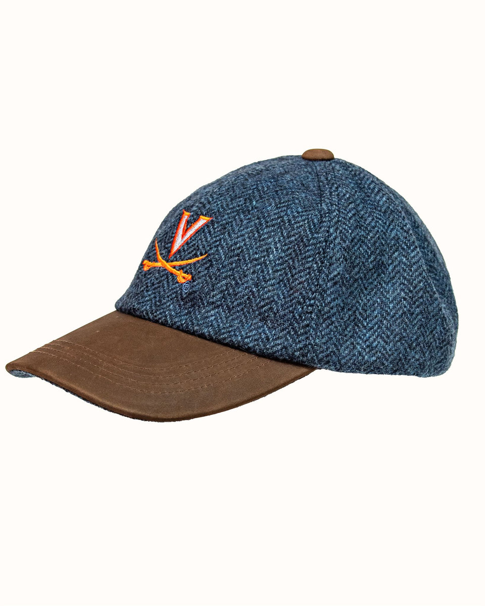 University of Virginia Blue Herringbone Wool Baseball Cap