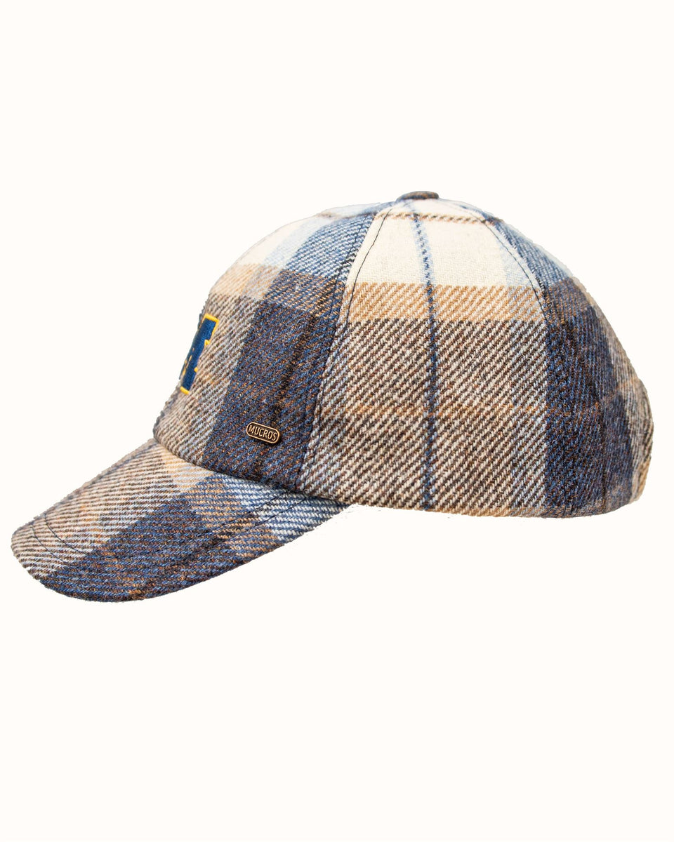 University of Michigan Blue Plaid Wool Baseball Cap | Collegiate