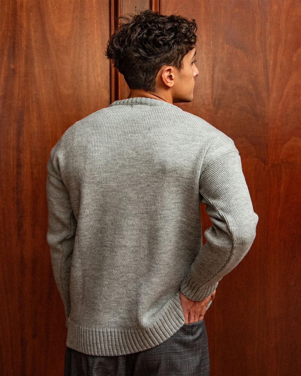 Boston College Men's Merino Wool Crew-Neck Sweater | Collegiate