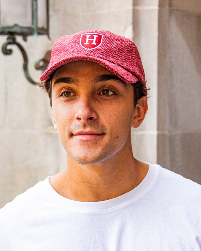 Harvard Cap Harvard University Crimson Herringbone Wool Baseball Cap | Collegiate ...