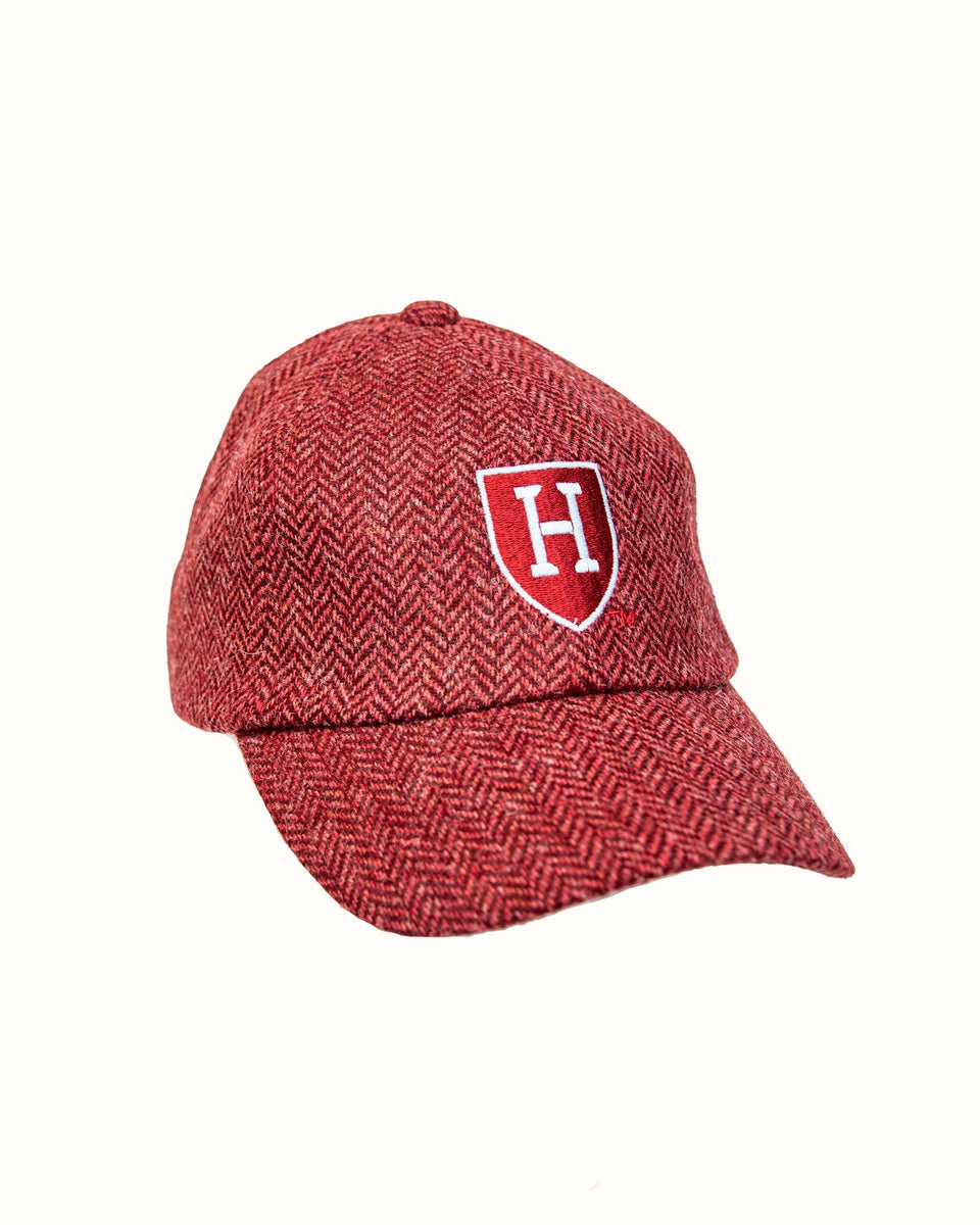 Harvard Cap Harvard University Crimson Herringbone Wool Baseball Cap | Collegiate ...