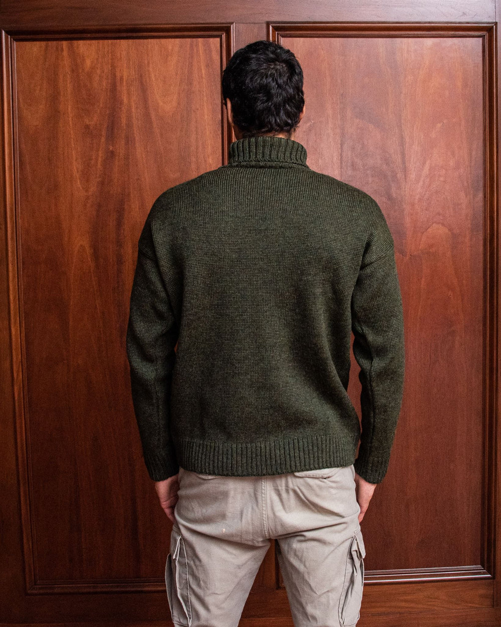 Mitchigan State University Men's Merino Wool Roll-Neck Sweater