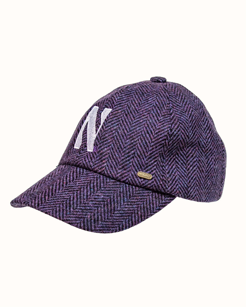 Northwestern University Purple Herringbone Wool Baseball Cap