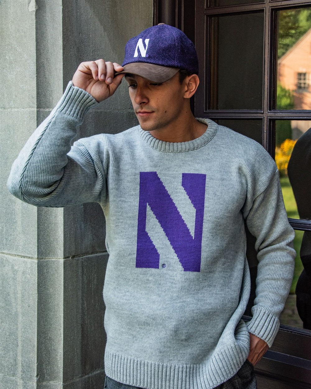 Northwestern University Men's Merino Wool Crew-Neck Sweater