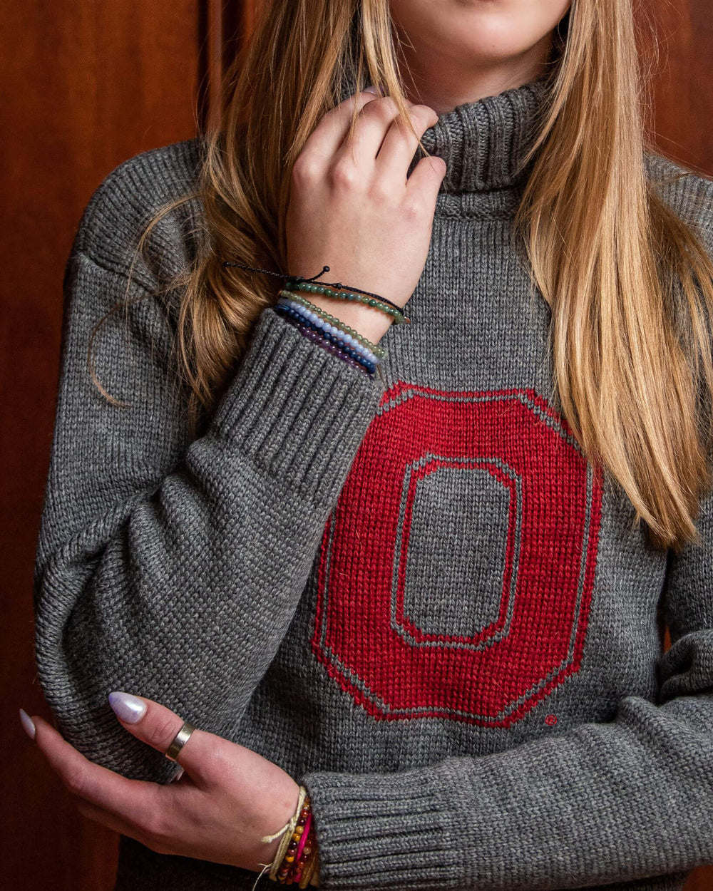 Ohio State University Women's Merino Wool Roll-Neck Sweater