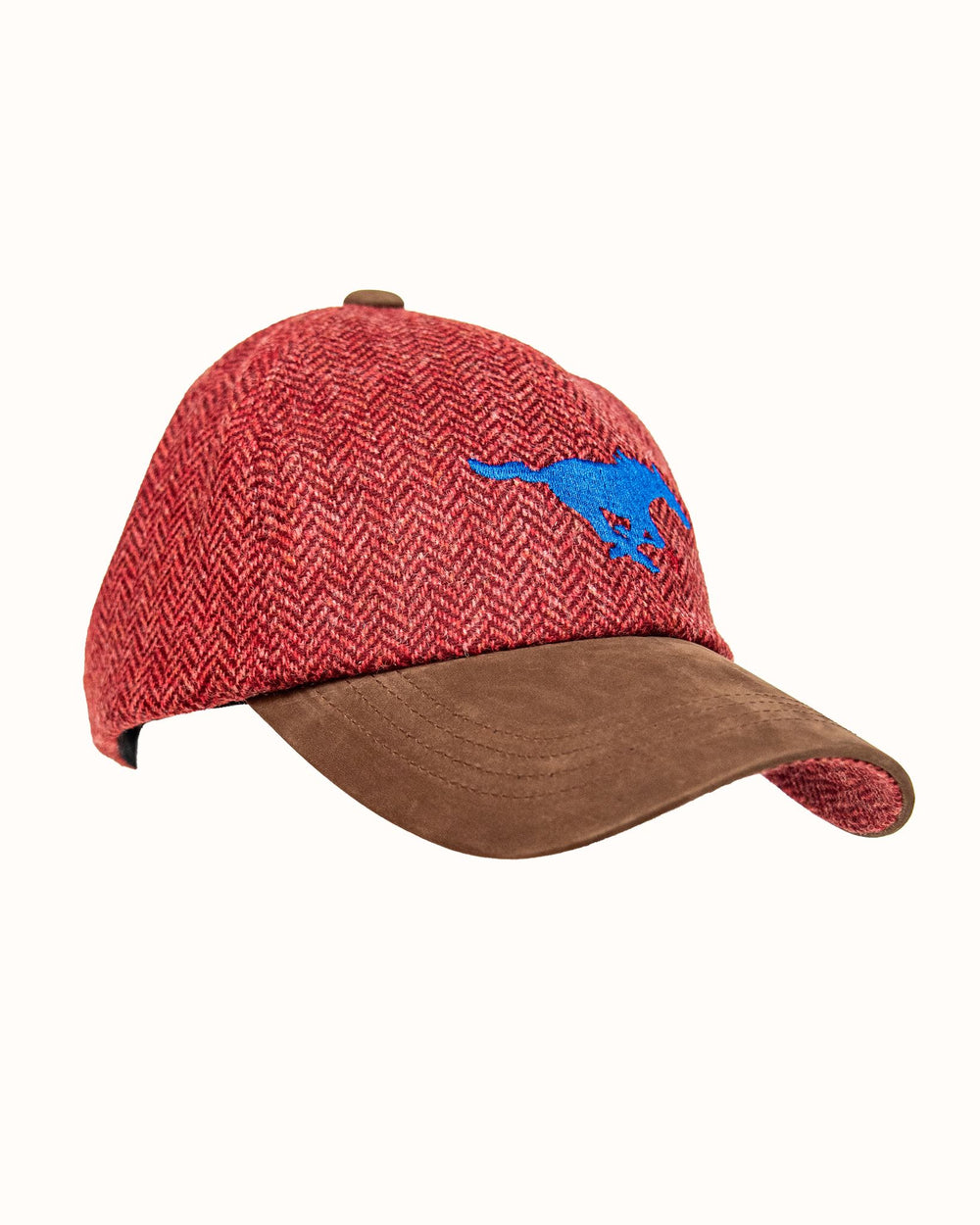 SMU Red Herringbone Wool Baseball Cap Collegiate Couture Collegiate Knitwear Designs