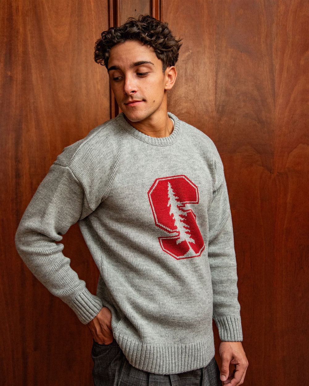 ARTS＆SCIENCE / crew neck sweater Stanford University Men's Merino Wool Crew-Neck Sweater