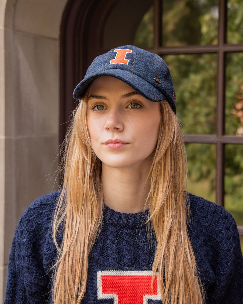 
                  
                    University of Illinois Navy Herringbone with Orange Overcheck Wool Baseball Cap
                  
                
