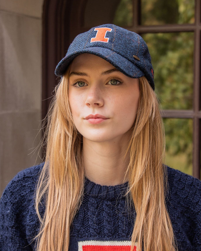 
                  
                    University of Illinois Navy Herringbone with Orange Overcheck Wool Baseball Cap
                  
                