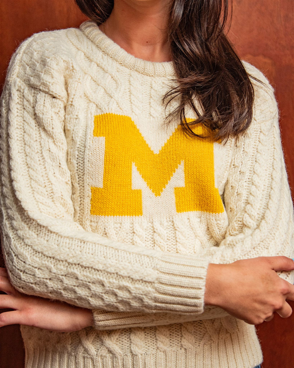 Navy fishermans jumper womens best sale