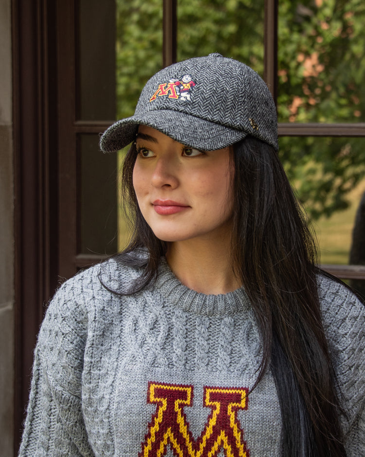 
                  
                    University of Minnesota Grey Herringbone Wool Baseball Cap (Mascot)
                  
                
