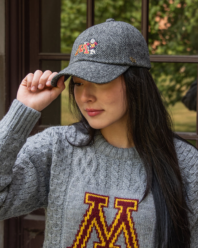 
                  
                    University of Minnesota Grey Herringbone Wool Baseball Cap (Mascot)
                  
                