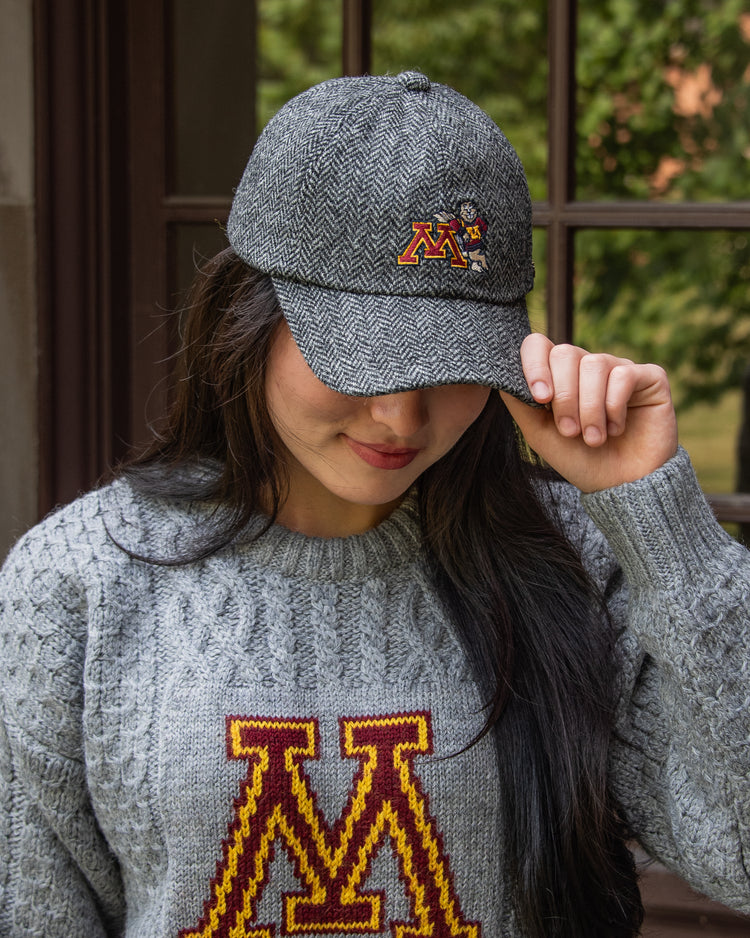 
                  
                    University of Minnesota Grey Herringbone Wool Baseball Cap (Mascot)
                  
                
