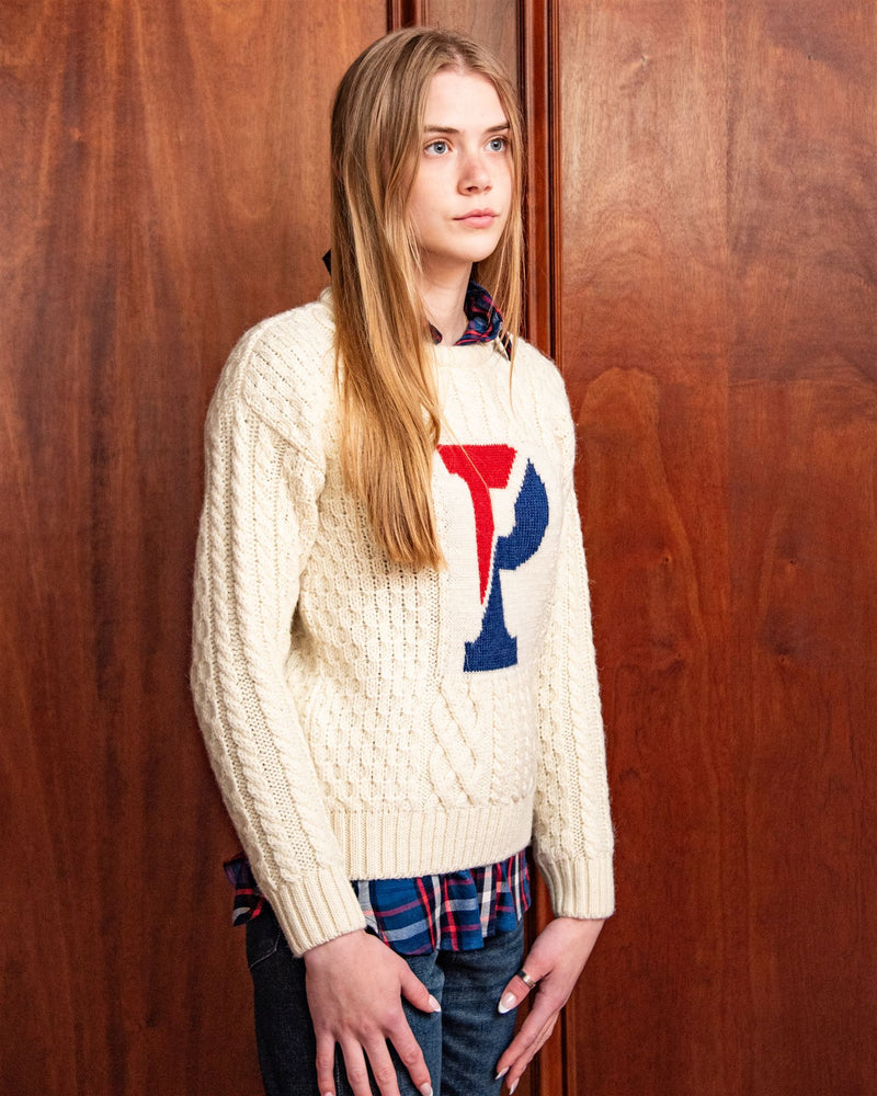 
                  
                    University of Pennsylvania Women’s British Wool Crew-Neck Fisherman’s Sweater
                  
                