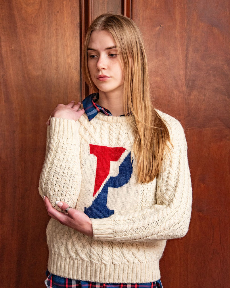 
                  
                    University of Pennsylvania Women’s British Wool Crew-Neck Fisherman’s Sweater
                  
                