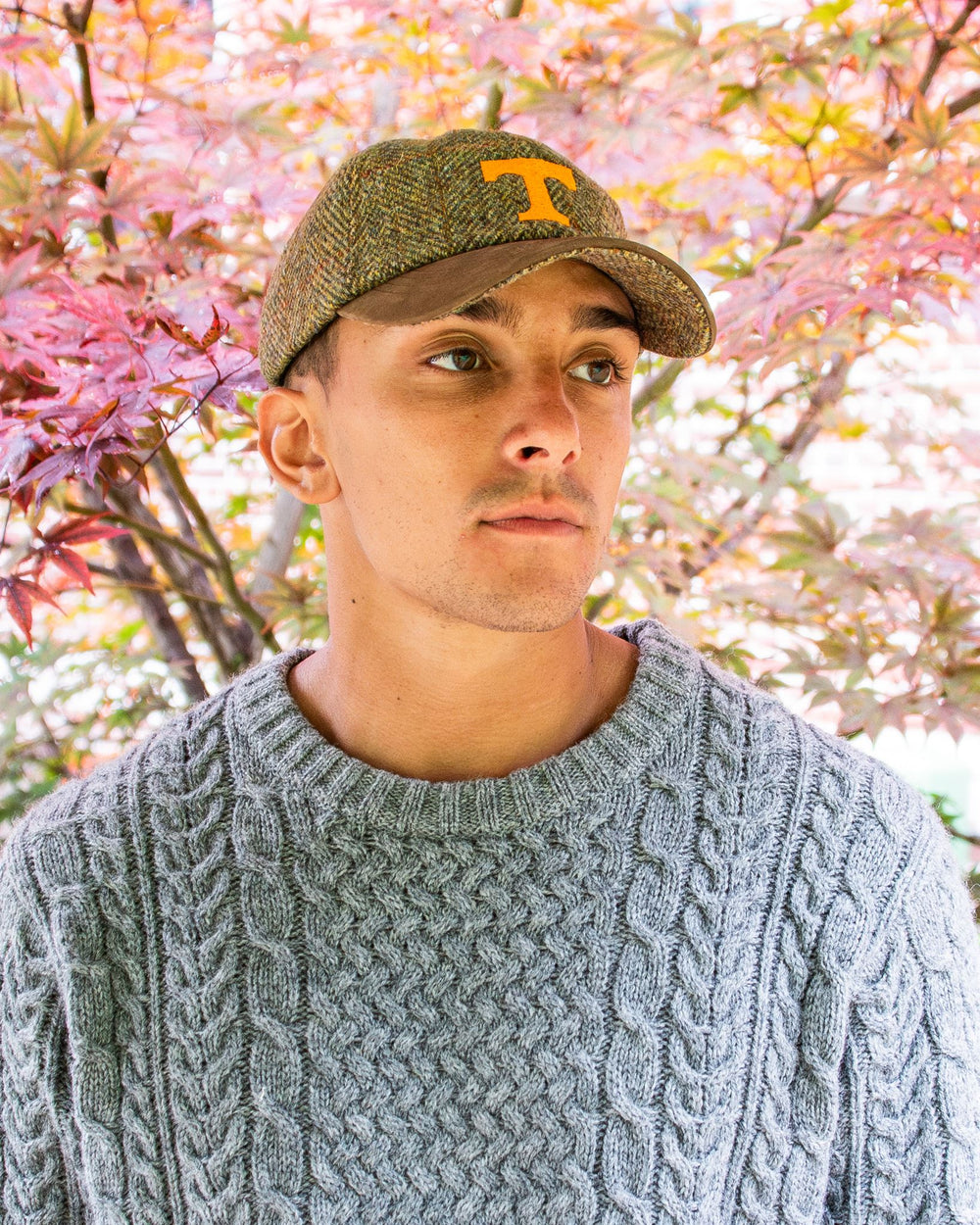 University of Tennessee Olive/Gold Harris Tweed Baseball Cap