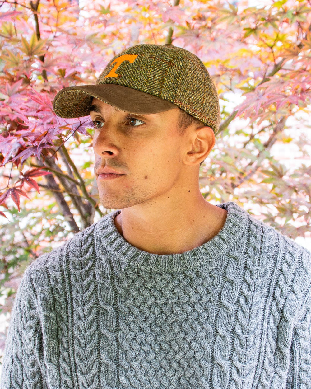 University of Tennessee Olive/Gold Harris Tweed Baseball Cap