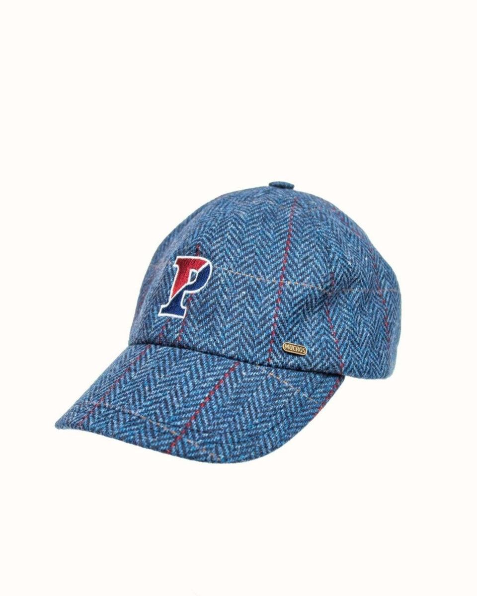 University of Pennsylvania Blue Herringbone with Red Pinstripe Wool  Baseball Cap